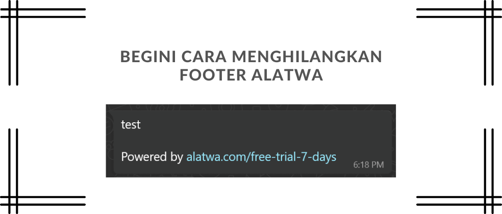 Begini Cara Menghilangkan Footer Alat WA